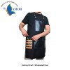 Professional Barber Apron Leather & Canvas – Adjustable Heavy Duty Stylist Apron with Tool Pockets