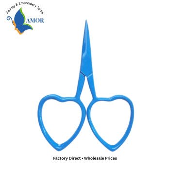 Amor Heart Handle Embroidery Scissors – Fine Tip Stainless Steel
