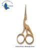Amor Golden Stork Embroidery Scissors – Fine Tip Precision Craft Shears