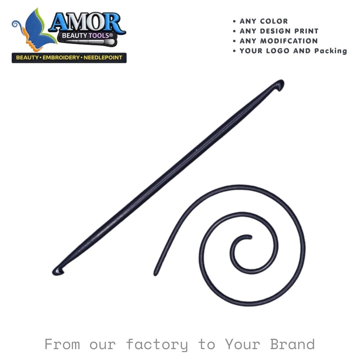 stainless steel crochet hook needle for knitting embroidery tool