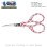 Red Checkered Handle Fine Tip Embroidery Scissors