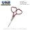Burgundy Heart Handle Fine Tip Embroidery Scissors