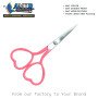 Pink Heart Handle Fine Tip Embroidery Scissors