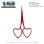 Red Heart Handle Fine Tip Embroidery Scissors