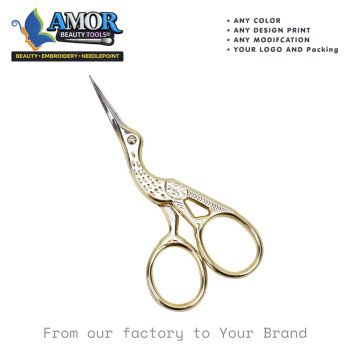 Gold Stork Precision Fine Tip Embroidery Scissors