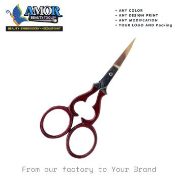 Amor Clover Design Fine Tip Embroidery Scissors