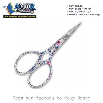 Amor Floral Engraved Precision Tip Embroidery Scissors