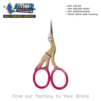 Golden Stork Precision Embroidery Scissors – Pink Rings Edition