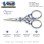 Amor Royal Blue Floral Fine Tip Embroidery Scissors
