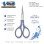 Amor Royal Sapphire Fine Tip Embroidery Scissors