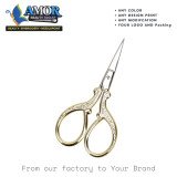 Gold Engraved Fine Tip Embroidery Scissors