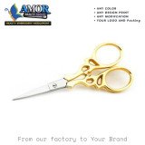 Gold Flame Design Fine Tip Embroidery Scissors