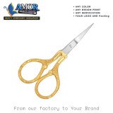Gold Engraved Handle Fine Tip Embroidery Scissors